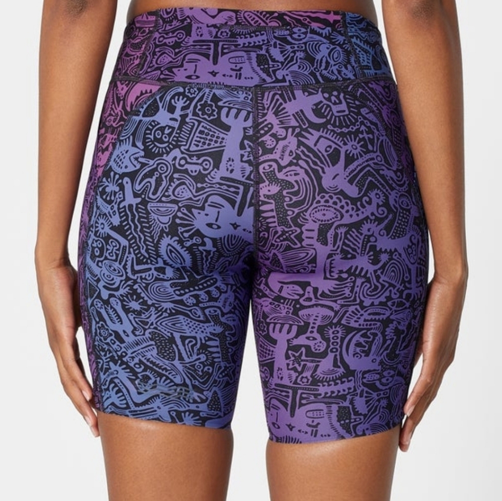 Janji Women’s 7″ Groundwork Pace Short Batik Puple - Picture 2 of 11
